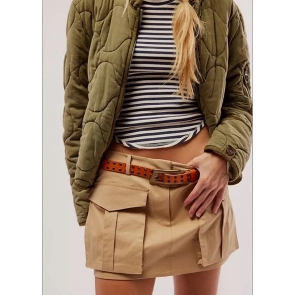 Free People Belt Rush Hour Grommet Belt Orange Leather Slim Grommet
Belt S/M main image 7